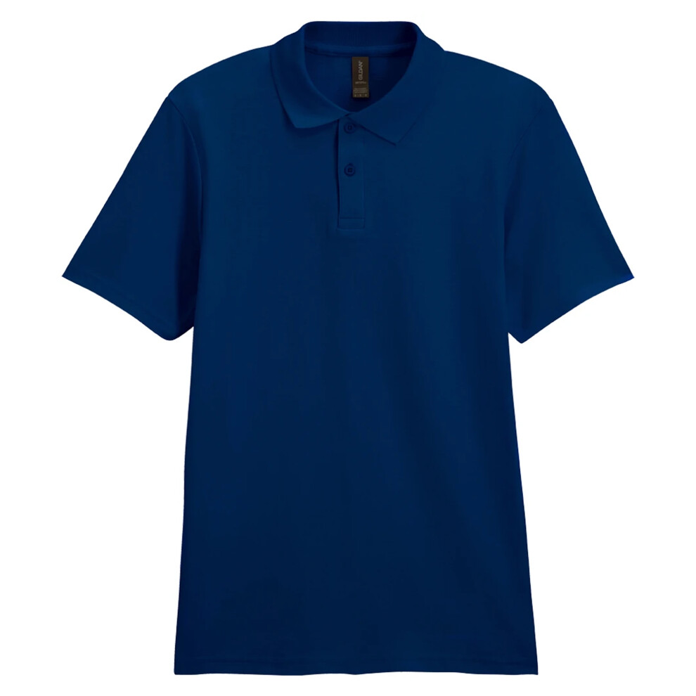 Gildan (Xl, Navy) Mens Softstyle Double Pique Polo Shirt