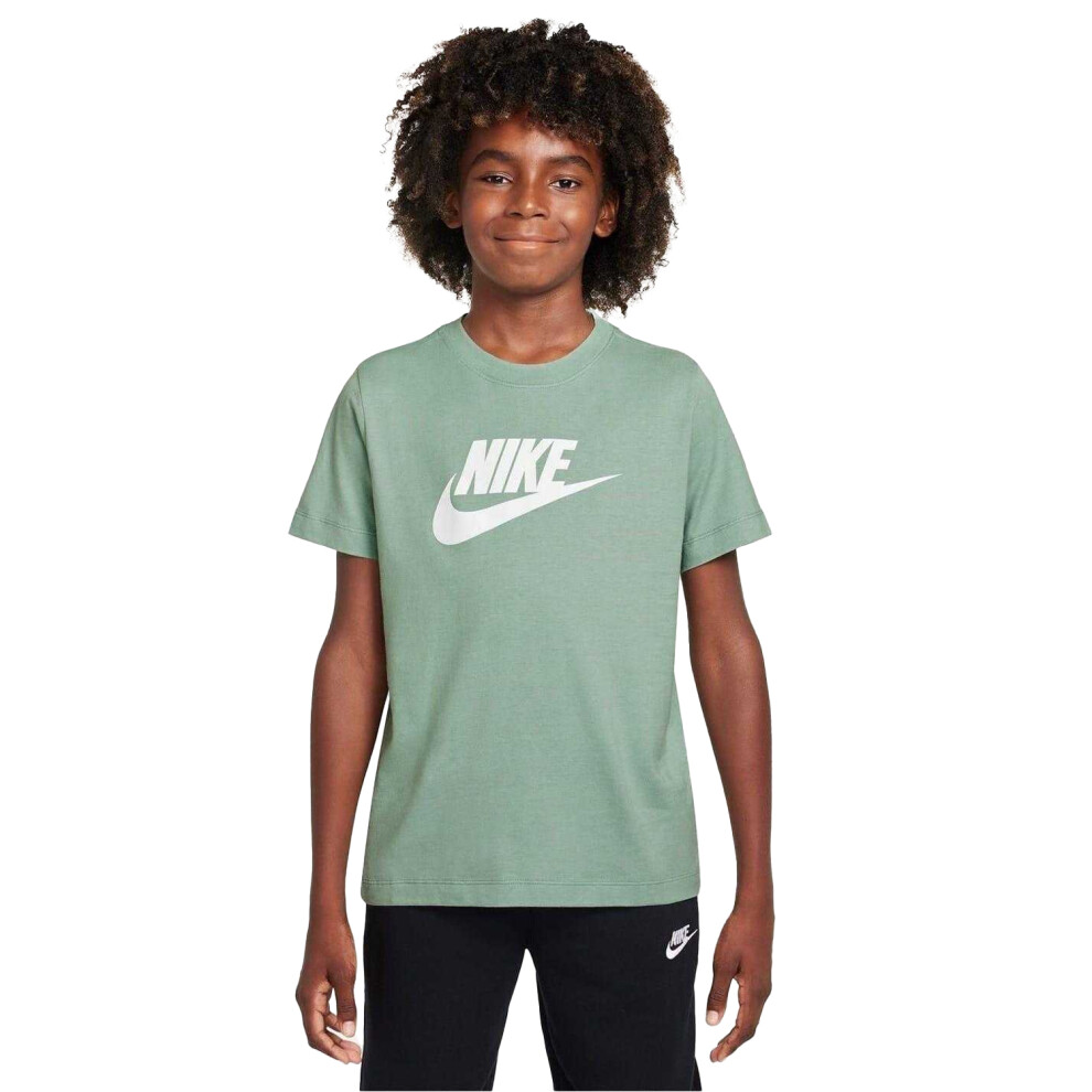 Nike (11-12 Years, Green) Childrens/Kids Sportswear Logo Cotton T-Shirt