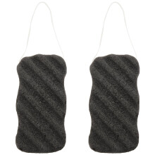 Konjac Sponge Set with Activated Bamboo Charcoal - Facial Sponge Deep Cleansing Sponge for Skin Care