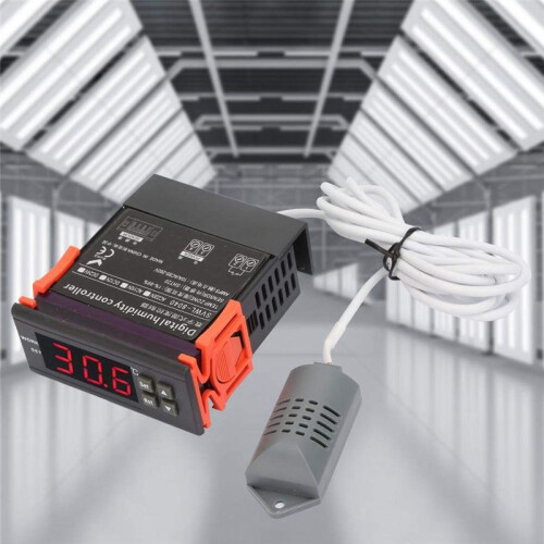 Humidity Controller SVWL-8040 220V LED Digital Air Humidity Control Meter with Temperature Sensor Probe 1%-99% RH