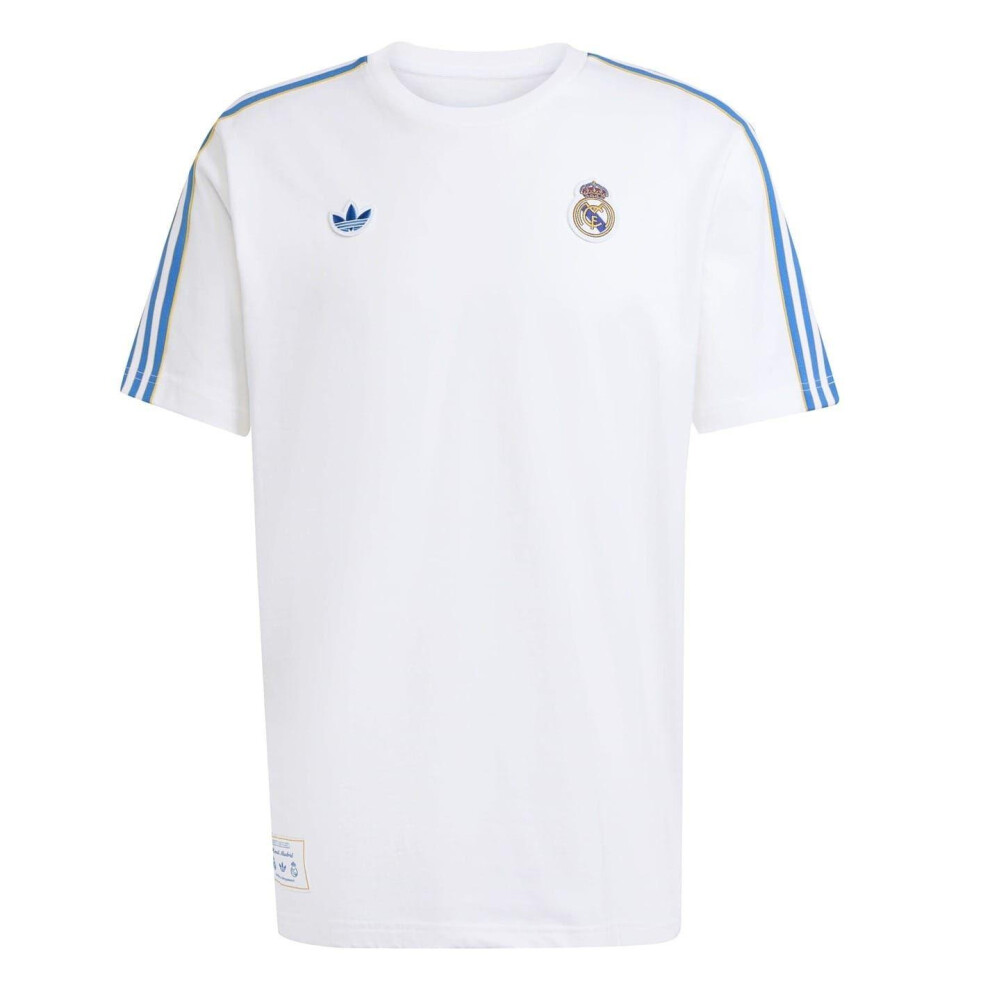 Adidas (Xxl, White/Blue) Mens Real Madrid Cf T-Shirt