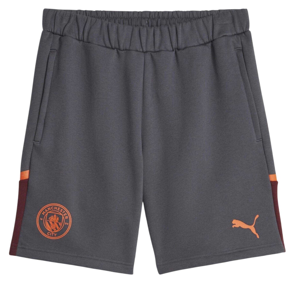 Puma (Xl, Grey) Mens Casuals Elasticated Manchester City Fc Football Shorts