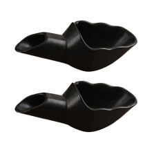 2PCS Coffee Bean Measuring Scoop Coffee Bean Dosing Cup Ceramic Ground Coffee Spoon for Coffee Tea Sugar Flour Black