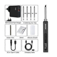 (GD300 charger tips) GVDA Electric Soldering Iron Kit 65W Repair Tool Welding Solder Rework Station Heat Pencil Smart Portable Solder Iron Tips