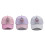 Cute Heart Pattern Baseball Cap For Kids Polyester Fabric-Gray 2