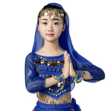 Costume de danseuse du ventre pour femmes, pièces de-Bleu roi