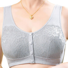 Soft Cotton Bra With Front Closure Comfort-Silver gray 38 85