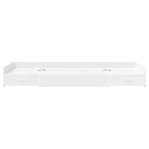 VidaXL vidaXL Bed Frame with Headboard White 75 x 190 cm Engineered Wood 1