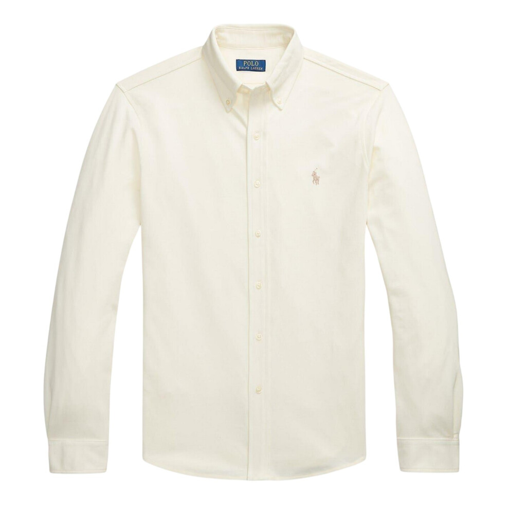 Ralph Lauren (Xl, Parchment) Mens Premium Cotton Button-Down Shirt