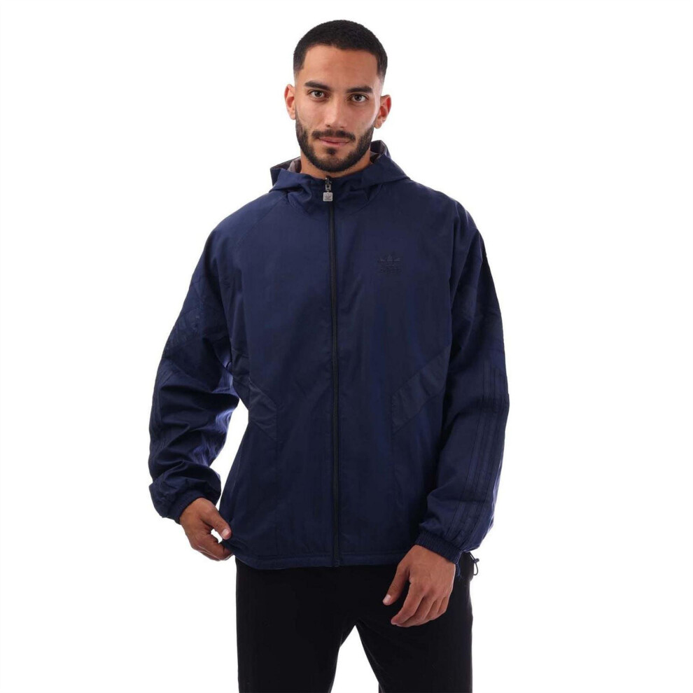 Adidas (M, Navy) Mens Originals Reversible Windbreaker