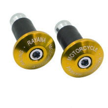 (Gold) Motorcycle Handlebar End Cap Plug for Honda Husaberg KTM Kawasaki Suzuki Yamaha Motocross handlebar Grip End Caps motobike