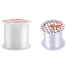 2x 0.3mm / 0.2mm Diameter Clear Nylon Fish Fishing Spool Beading String