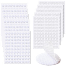 Runde selbstklebende Klettverschlüsse White M