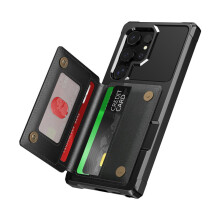 Schlanke schwarze Handyhülle kompatibel mit Samsung S24 Ultra – magnetisch, stoßabsorbierend und stilvoll