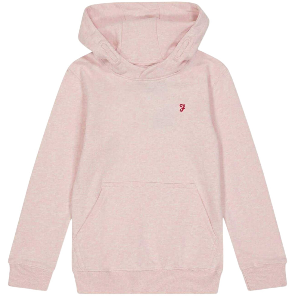 Farah (10-11 Years, Pink) Childrens/Kids Embroidered Hooded Regular Hoodie