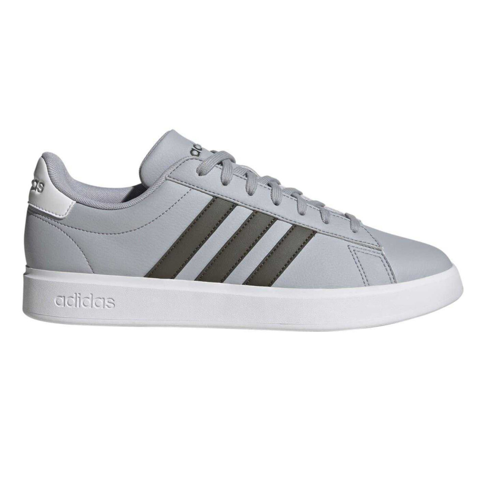 Adidas (8.5 Uk, Silver) Mens Grand Court 2.0 3 Stripes Trainers