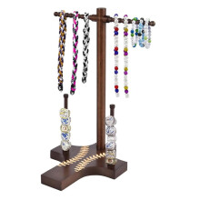 Wooden Jewelry Towers Baseball or Softball Drip Necklace Organizer Holder, Championship Ring Display Holder