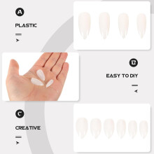 600 Stück weiße, kurze, quadratische künstliche Fingernägel für Maniküre und Nageldesign, Nagelspitzen für Damen, Salongebrauch