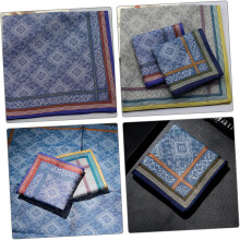 Baumwoll-Einstecktücher für Herren, dick, Jacquard, weich und saugfähig, Farben zufällig, geeignet