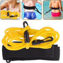 Schwimm-Widerstandsband-Set 6x9x3m Gelber Schwimmtrainingsgürtel mit Gummiseilen