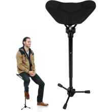 Taburete plegable portátil, silla de pesca con altura ajustable, estructura de trípode de aleación de aluminio ligera, asiento cómodo.