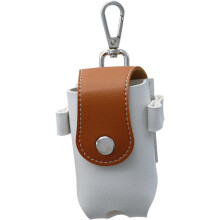 Riñonera de cuero sintético para pelotas de golf, color marrón, pequeña, con organizador para tees.