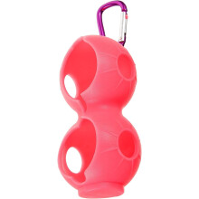 Tragbare Silikon-Golfballhülle, 2 Stück, orange, kleines Golfballtaschen-Zubehör