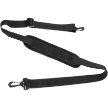 Verstellbarer, gepolsterter Ersatz-Schultergurt für Golftaschen, schwarzer Polyester-Schultergurt, breit, 71–140 cm