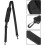 Adjustable Padded Golf Bag Shoulder Strap Replacement, Black Polyester Wide Shoulder Belt 28-55 Inch 6