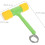 Amarelo bater Mallet com alça ergonômica bater prop jogo 2