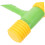 Amarelo bater Mallet com alça ergonômica bater prop jogo 3