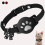 Adjustable Reflective Cat Collar with Silicone Holder compatible with Apple AirTag - Waterproof Polyester Pet Tracker Strap Black 2