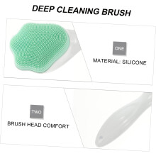 2pcs Silicone Shape Face Scrubbers for Deep Cleansing Gentle Skin Care Brush and for All Skin Types for Daily Use