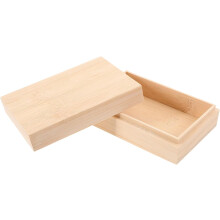 Houten opbergdoos met deksel voor speelkaarten, universele kaarthouder 9,5 x 6,5 x 3,2 cm, stevige houten opbergdoos voor gezelschapsspellen.