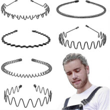 6 faixas de cabelo para homem, desportivas, antiderrapantes, confortáveis e elegantes para uso diário e treino