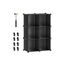 6-Cube Storage Organizer - MDF - Ink Black - Interlocking Design