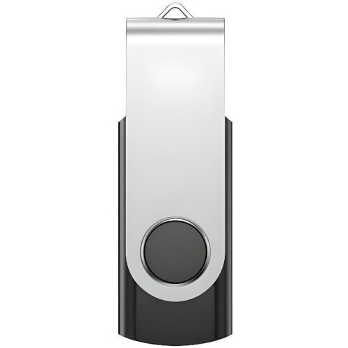 USB 2.0 Flash Drive - BLACK - 128GB - Rotating Disk Memory Stick