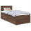 VidaXL vidaXL Bed Frame with Headboard Brown Oak 75 x 190 cm Engineered Wood 3