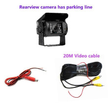 (Reverse with20Mcable) Waterproof Vehicle Backup Camera 18 IR Night Vision Car Front / Rearview Camera for 12-24V Truck / Bus