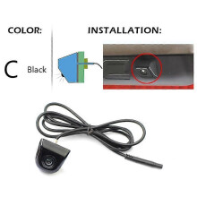 (C-Black) GreenYi Vehicle Rear View Camera Metal Body Car Reverse Camera Auto Parking Backup Camera
