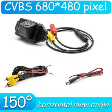 (B150 CVBS 680x480) CCD HD AHD Fisheye Rear View Camera For Toyota Land Cruiser Prado 90 1996 1997 1998 1999 2000 2001 2002 Car Reverse Monitor