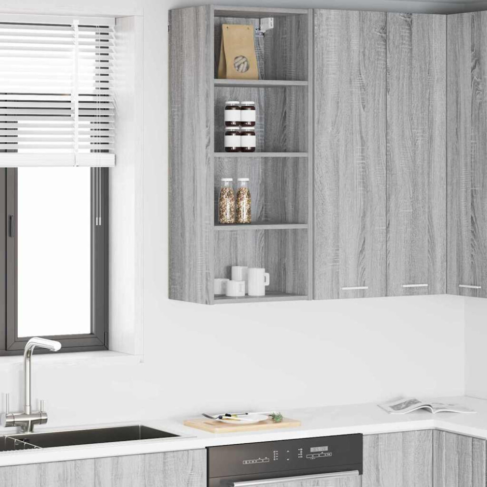 Vidaxl Hanging Cabinet Grey Sonoma 40 X 29.5 X 100 Cm Engineered Wood 8721359453522