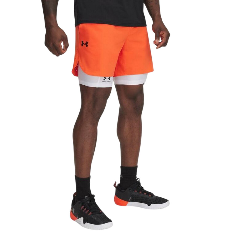 Under Armour (S S, Orange) Mens 6 Vanish Elite Running Shorts