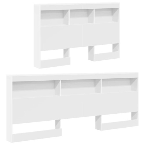 VidaXL vidaXL Storage Headboard with Shelf White 120 cm Engineered Wood 2