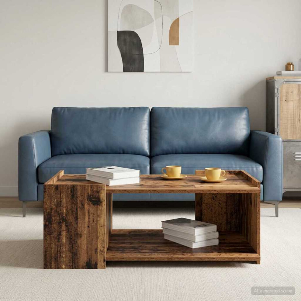 Vidaxl Coffee Table Old Wood 90 X 50 X 33 Cm Engineered Wood