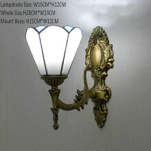 (A) Artpad European Retro Up Down Stained Glass Butterfly Wall Lights For Bedroom Bedside Corridor Mirror Front E27 Led Turkish Lamp
