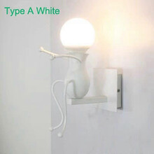 (Cold white 6000K, A white) New Led Wall Lamp Creative Wall Lamp Pendant Lamp 5W 7W Iron Dwarf Shape Bedroom Bedside Lamp Children Room Living Room