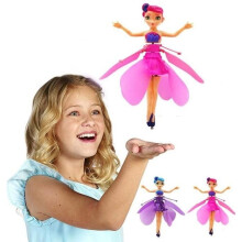 Statuetta - Fata Volante Magica - Rosa e Viola - Infrarossi - Ricarica USB