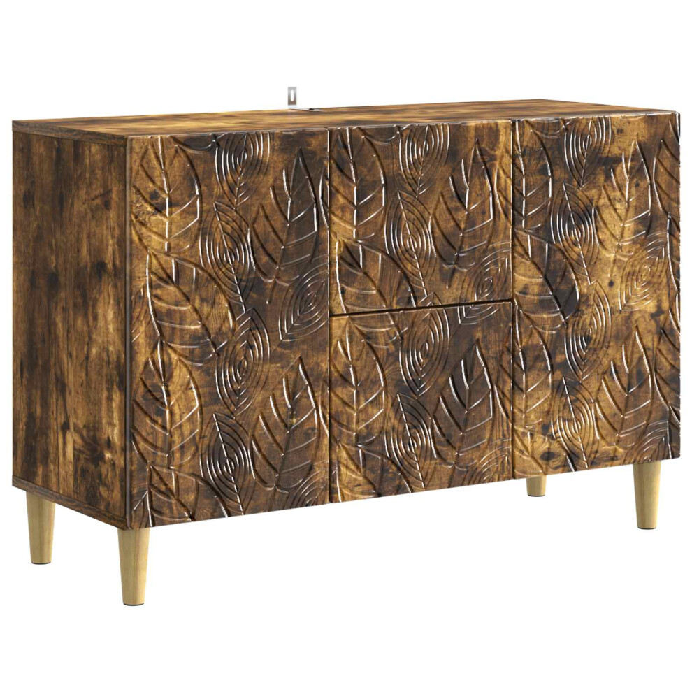Vidaxl Sideboard Smoked Oak 89 X 34.5 X 60 Cm Engineered Wood