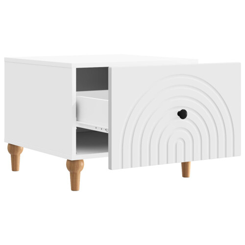 VidaXL vidaXL Coffee Table with Drawer White 49 x 50 x 40 cm Engineered Wood 2